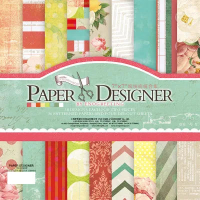 7 Inch Vintage Scrapbook Paper Set | 40 Sheets Retro Cardstock for DIY Crafts alternate view