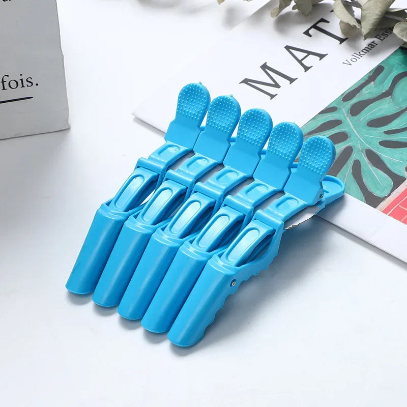 5/6Pcs Alligator Hair Clips Hairdressing Clamps Claws Section Clip Barber Crocodile Ha close-up view