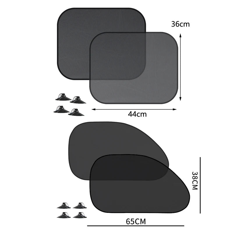 1-5Pcs Universal Car Sunshades Foldable Auto Side Window Rear Windscreen Mesh Sunshade Cover Car Windshield Accessories Exterior