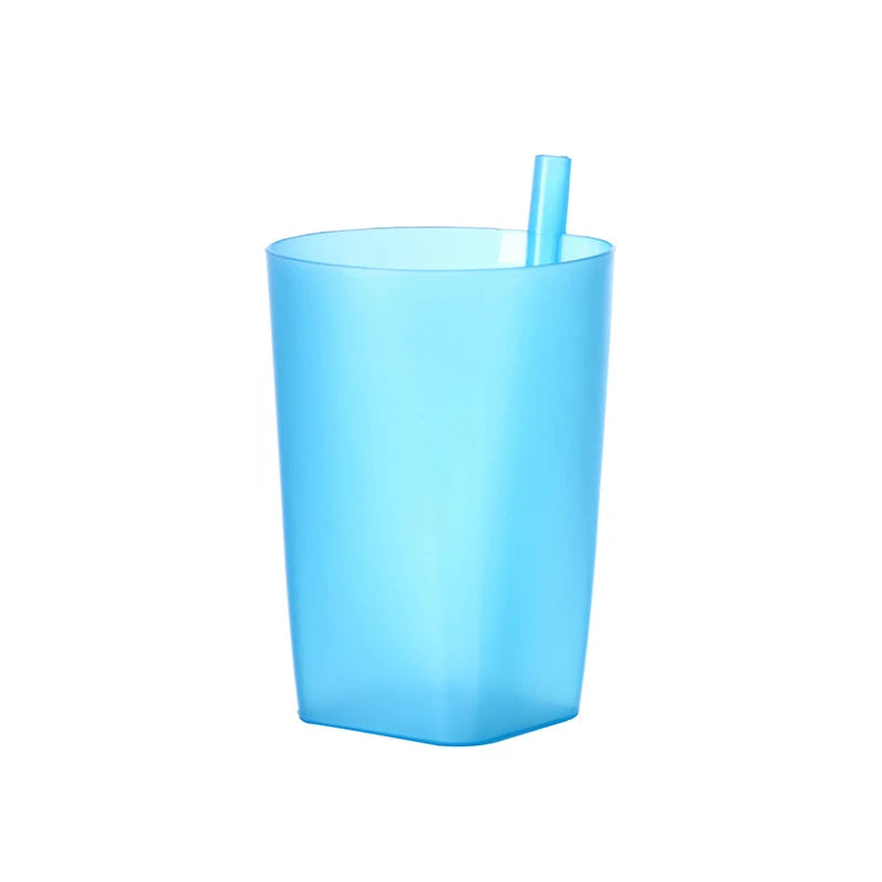 Children Infant Baby Sip Cup With Built In Straw Mug Drink Plastic Integrated Straw C alternate view