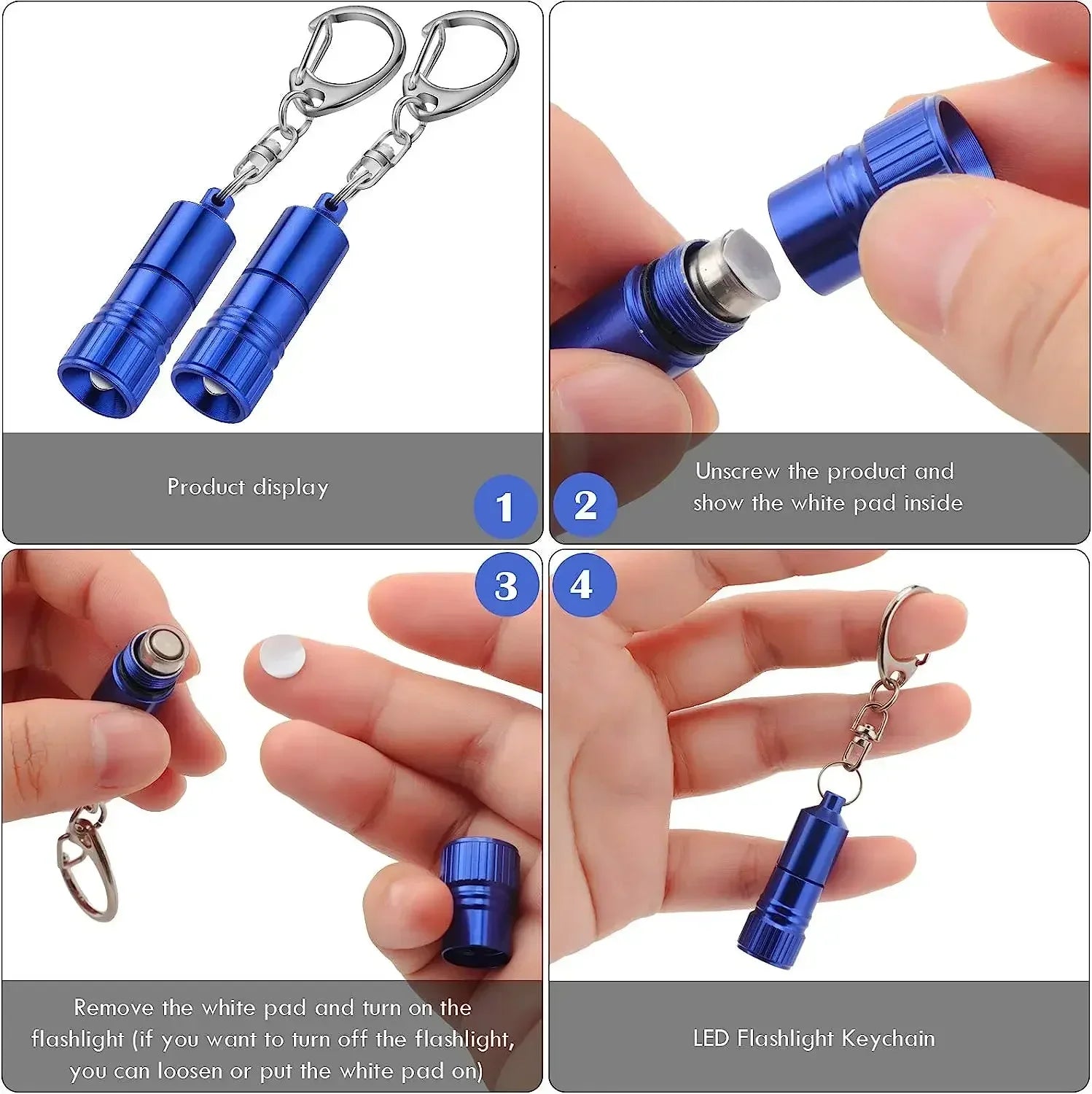 Mini LED Flashlight Keychain | Pocket-Sized Emergency Light close-up view