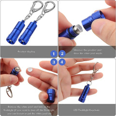 Mini LED Flashlight Keychain | Pocket-Sized Emergency Light close-up view