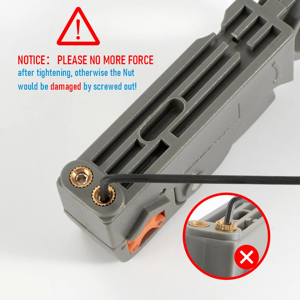 Stainless Steel Coax Cable Stripping Pliers | Adjustable Wire Stripper Tool additional angle