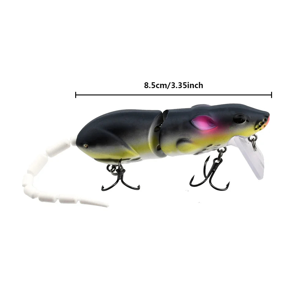 15.5CM Mouse Lure Artificial Plastic Mouse Fishing Lure Swimbait Rat Pike Bass Minnow alternate view