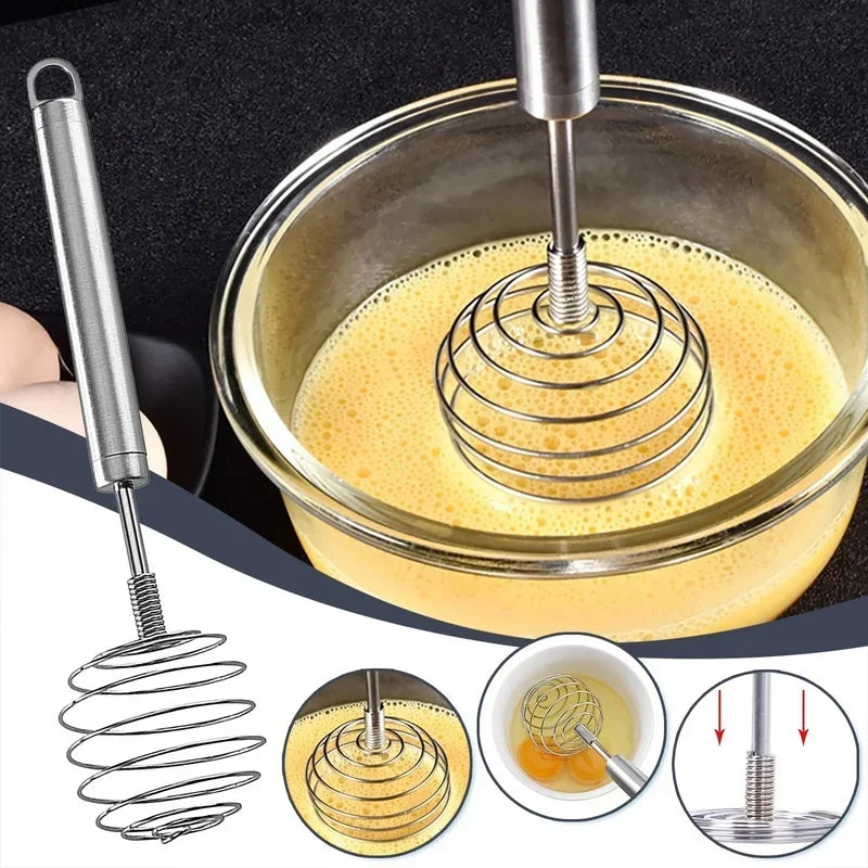 Stainless Steel Ball Spring Whisk | Handheld Mixer for Eggs, Butter, and Potatoes
