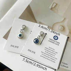 New Blue Evil Eye Keychain Pendant Protection Good Luck English Good Luck Card Exquisite detail view