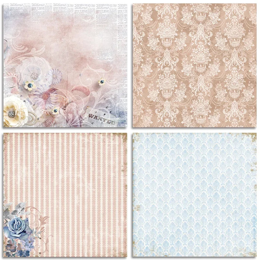 Flower 24 Sheets Craft Paper Pads | Cutting Dies Art Background for Origami Scrapbooking detail view