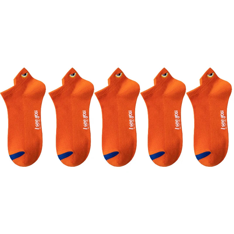 5/10 Pairs Man Short Socks Ankle Boat Socks Breathable Casual Athletic Socks Women additional angle