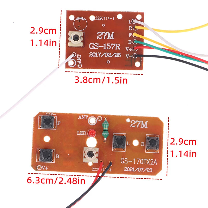 4CH RC Remote Control Circuit PCB Transmitter Receiver Board