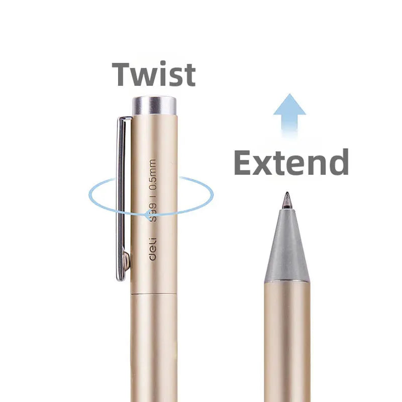 Metal Sign Pen 0.5mm Gel Ink Pens Golden Silver Color Metallic Writing Pen Office