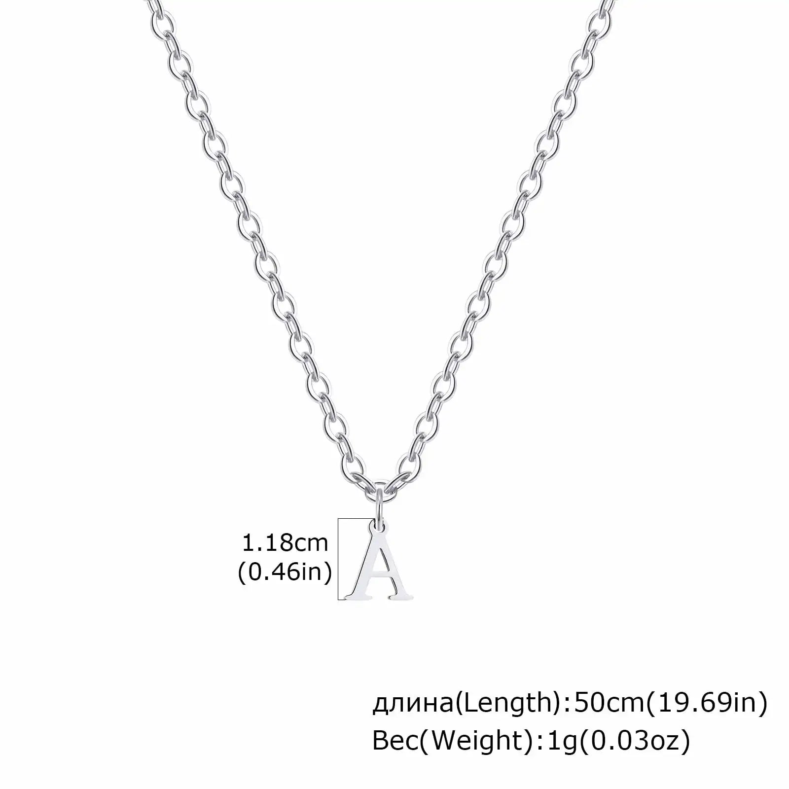 26 Letters A-Z Initial Pendant Necklaces for Women,Alphabet Pendant Rolo Chain Neckla lifestyle view