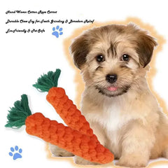 Carrot Cotton Rope Dog Chew Toy Bite Resistant Teeth Cleaning Interactive Play Toy alternate view