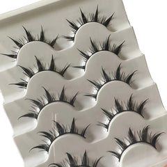 Anime-Inspired False Eyelashes 5 Pairs | Comic Eye Cos Faux Lashes Demon Style detail view