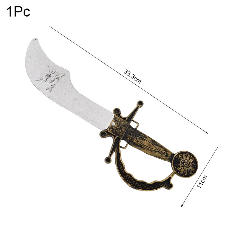 Pirate Theme Party Decoration Pirate Captain Hat Patch Pistol Treasure Toys For Kid additional angle