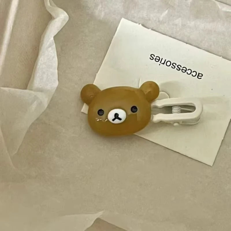 Cute Bear Hairpins Set Preppy Headdress Plastic Hair Sweet Accessories Friend Gifts alternate view