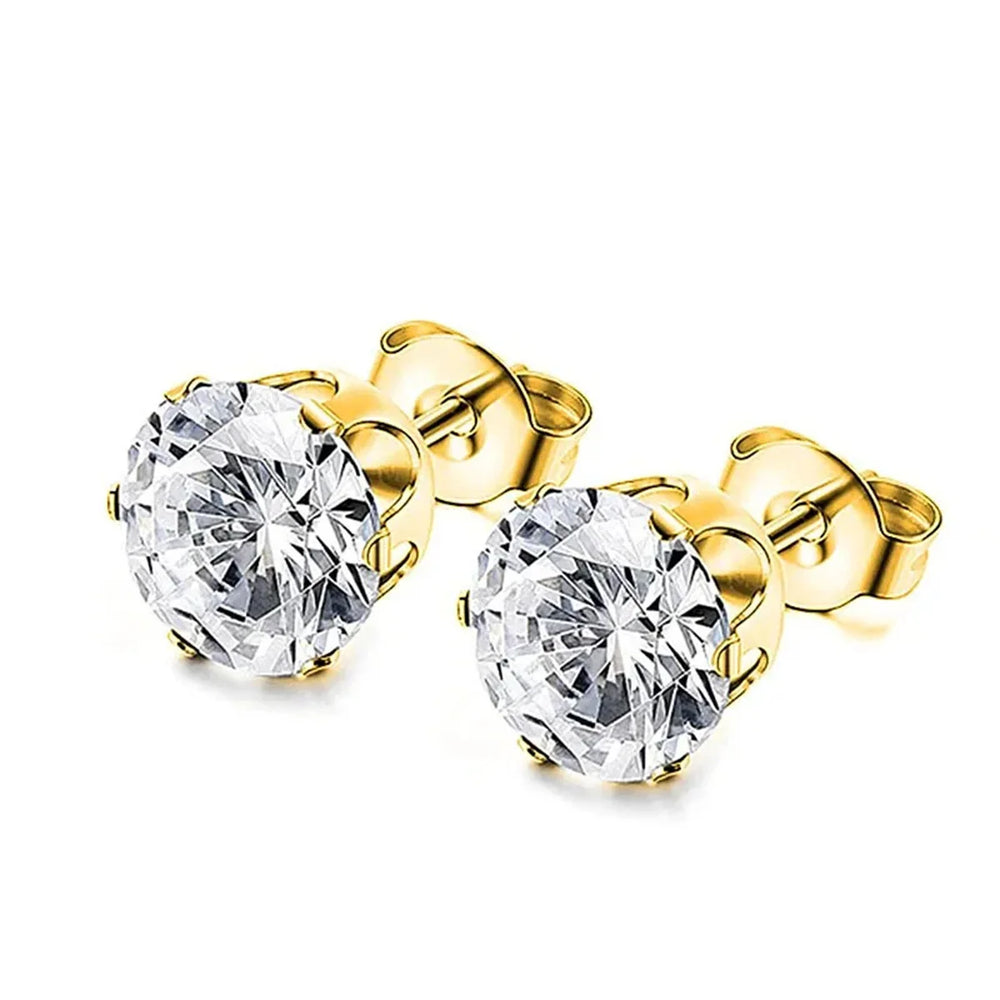 1/15Pairs Punk Cool Gothic Stainless Steel Stud Earrings Set for Men Women,Fashion additional angle