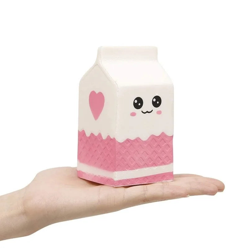 Popcorn Squeeze Toys Kawaii Food Fries Chips Milk Box Slow Rising Soft Squeeze Toy Fun close-up view