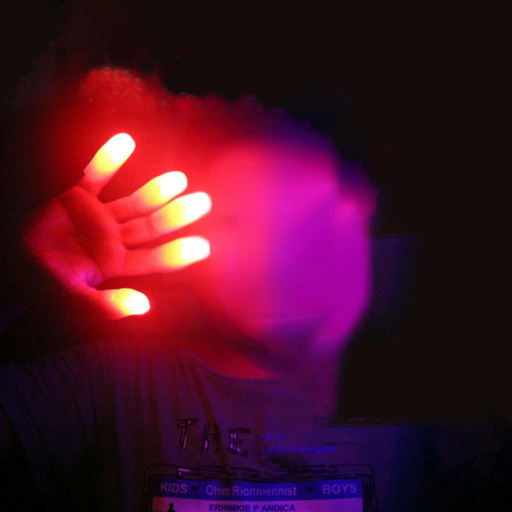 LED Light Up Finger Props | Magic Trick Thumb Lights for Parties additional angle