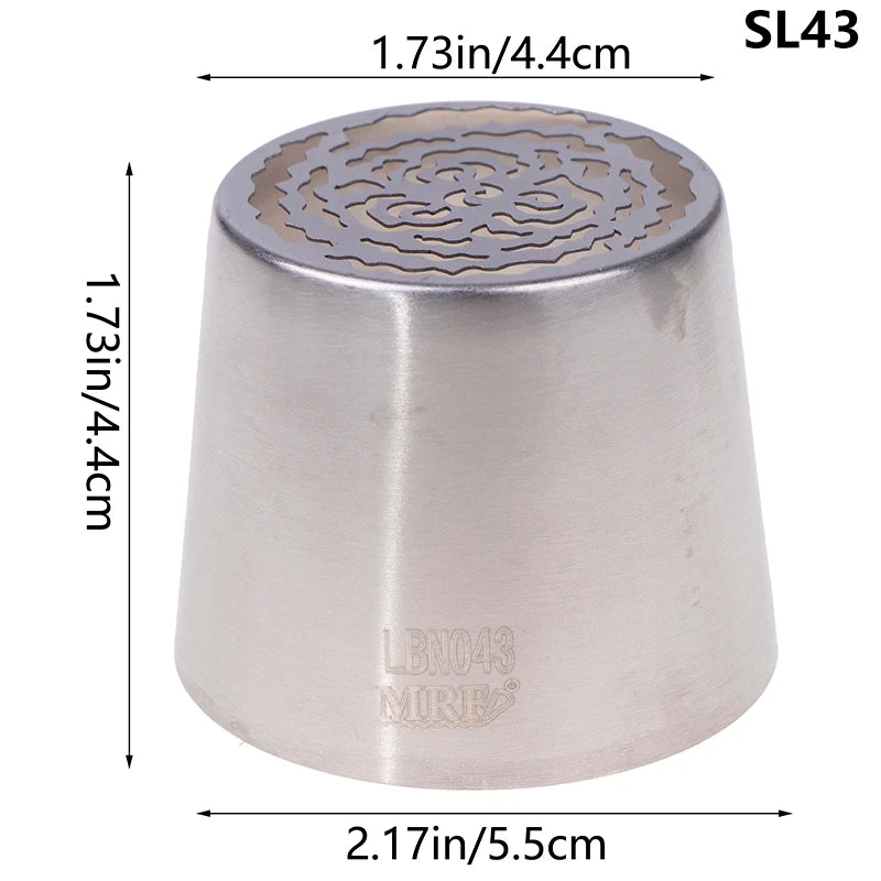 1Pc Stainless Steel Russian Piping Tips Christmas Cake Icing Frosting Nozzles For C additional angle
