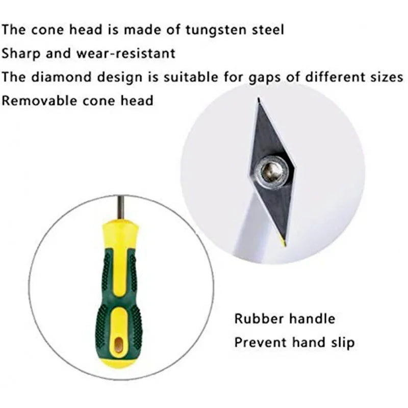Ceramic Tile Grout Remover | Tungsten Steel Gap Cleaner Drill Bit close-up view