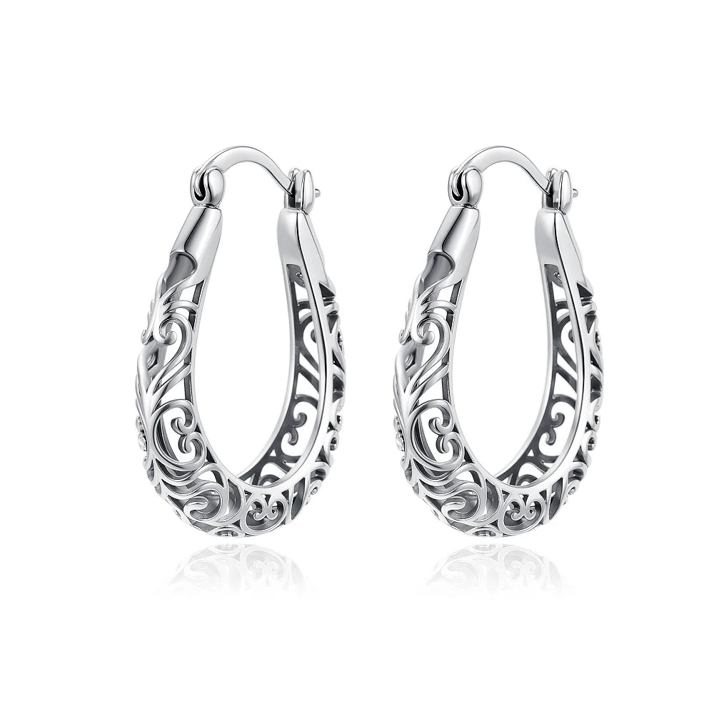 2026 New 925 Silver Elephant Cherry Blossom Butterfly Heart Earrings, a delicate choic close-up view