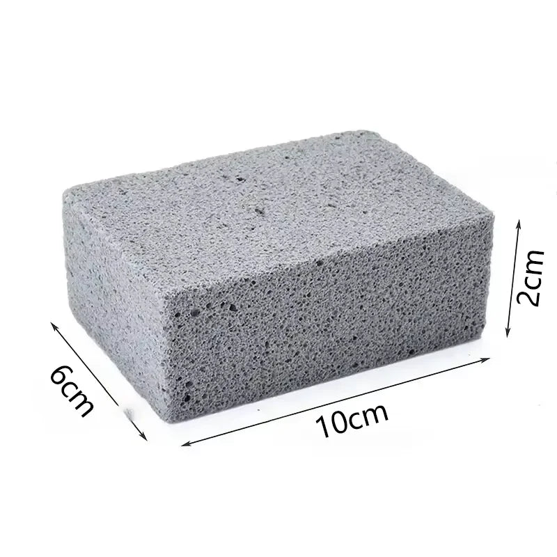 1PC BBQ Grill Cleaning Brush with Pumice Brick Block - Outdoor Kitchen Barbecue Cleaning detail view