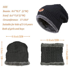 Children Winter Knit Hat and Scarf Set | Warm Unisex Accessory alternate view