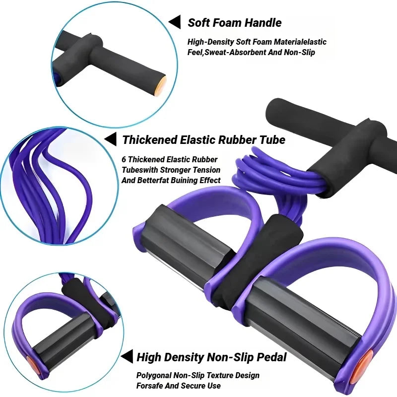 Four-Tube Pedal Tensioner | Multi-Functional Home Fitness Equipment close-up view