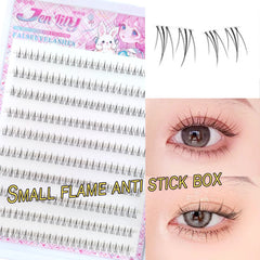 Natural Look Small Flame Lower Eyelashes | Glue-Free Easy Application Beginner Friendly detail view