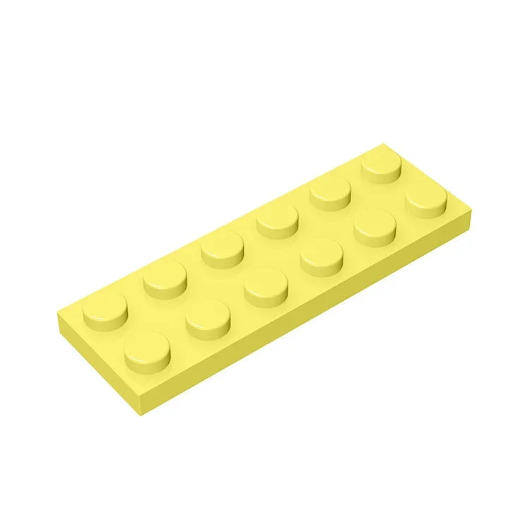 Plate 2 x 6 Building Block | Compatible Building Brick for DIY Creations close-up view