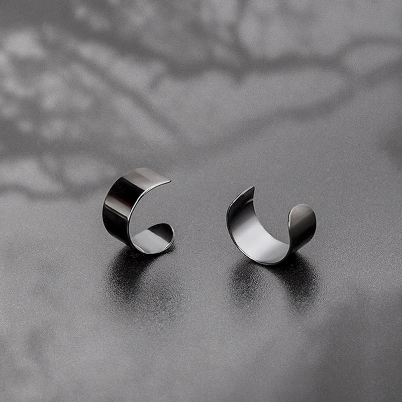 6pairs Punk Mens Strong Magnet Magnetic Ear Stud Set Non Piercing Earrings Fake Cross close-up view