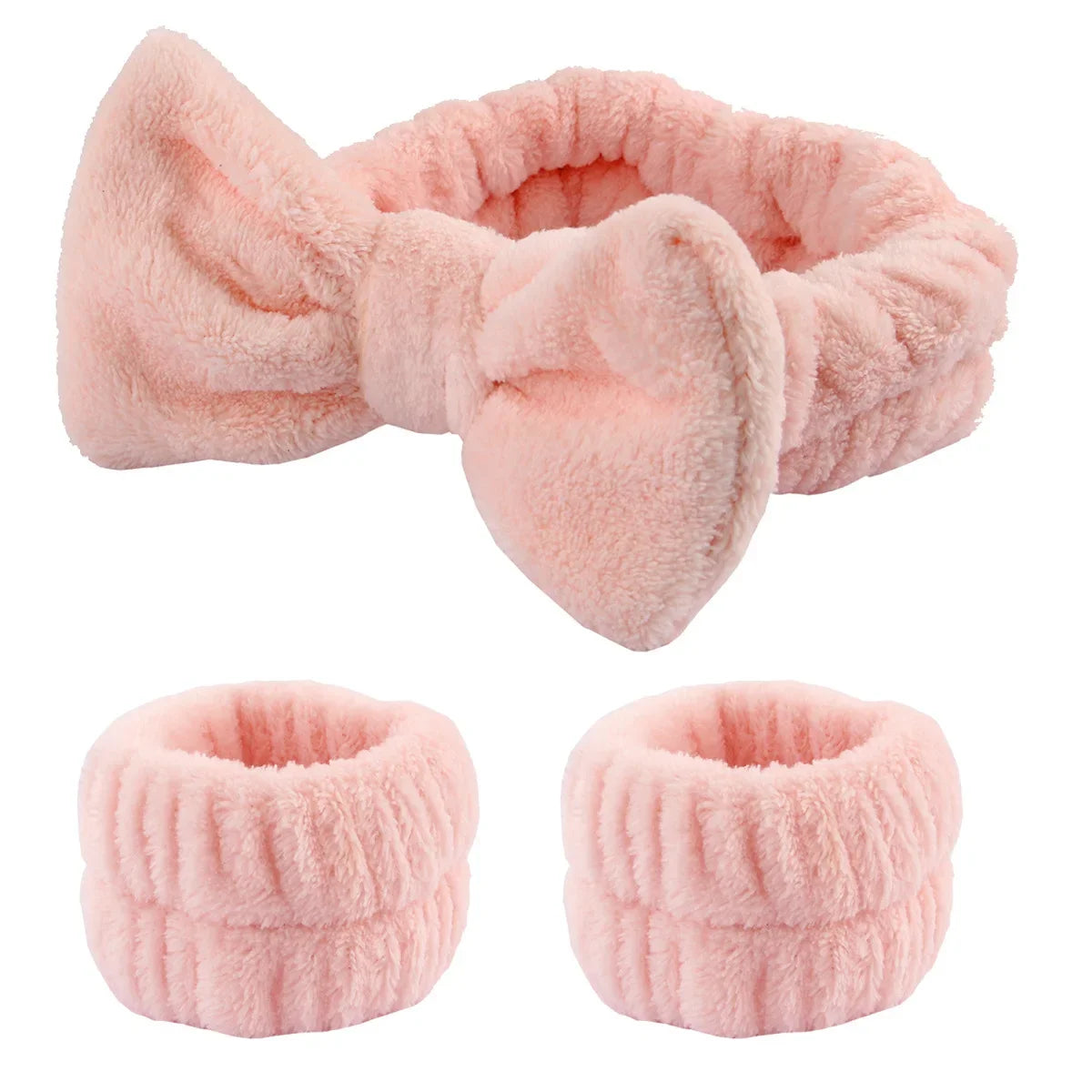 Soft Coral Fleece Headband Women Makeup Wash Face Spa Elastic Hair Band Fashion Female Girls Hair Accessories Wrist Washband