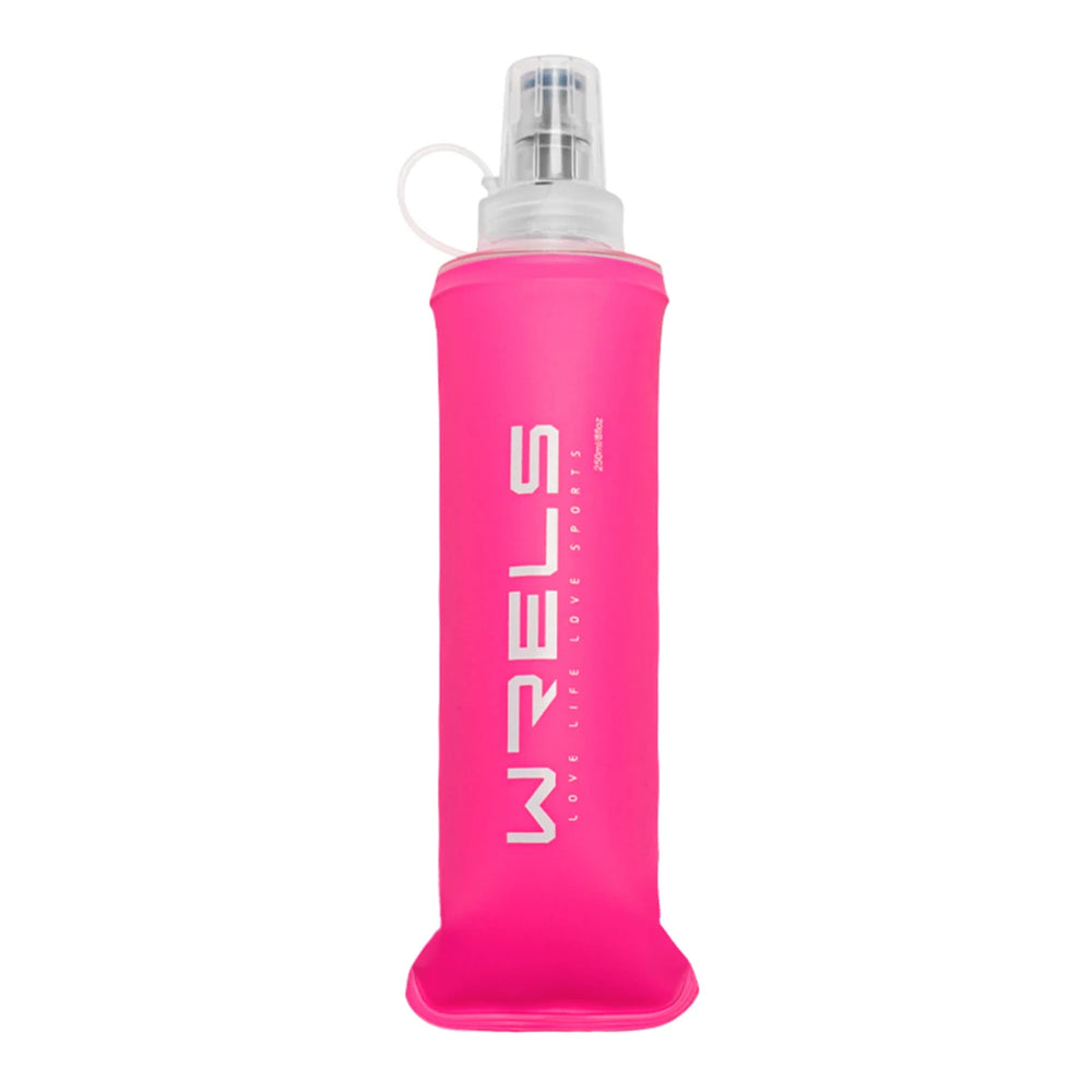 WRELS Camping Soft Water Bottle Drinking Sport Folding Bag Flask Outdoor Running Hydra close-up view