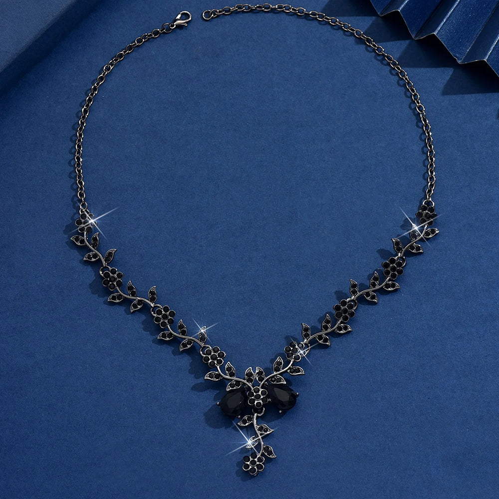 Water Drop Leaf Necklace | Women's Fashion Jewelry for Date and Party detail view
