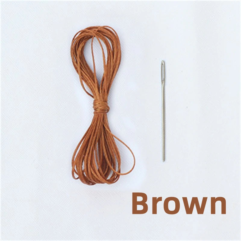 Leather Car Steering Wheel Cover Car Braid On The Steering Wheel 38 CM DIY Universal alternate view