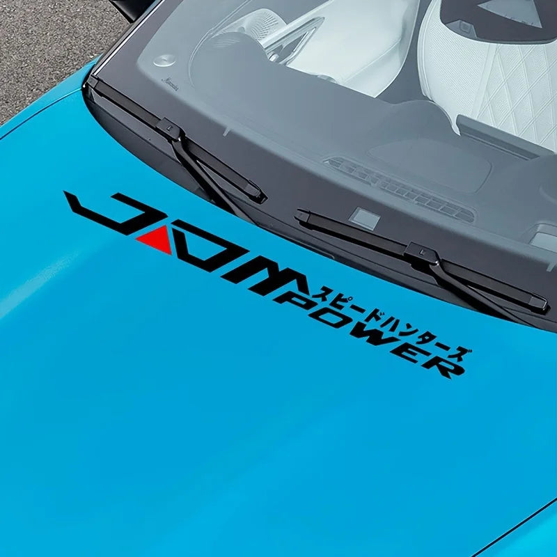 JDM Style Windshield Decal - Large 98.5cm Vinyl Sticker (Waterproof, Non-Fading) for C close-up view