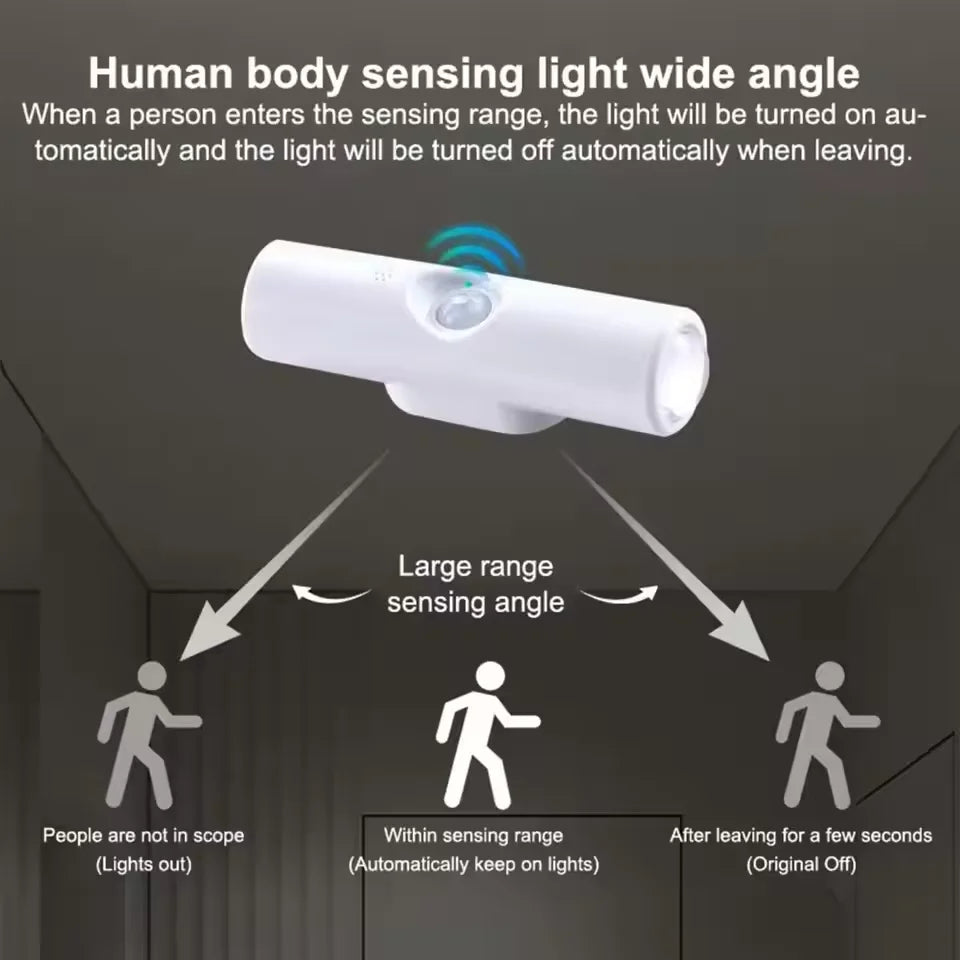 Rechargeable Motion Sensor RGB Night Light | Cat Eye Wall Lamp with 7-Color Changing & close-up view