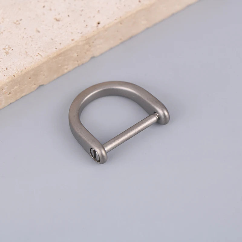 Titanium D Ring Key Shackle | U Shape Horseshoe Clasp for Car Key Fob and DIY Leather alternate view