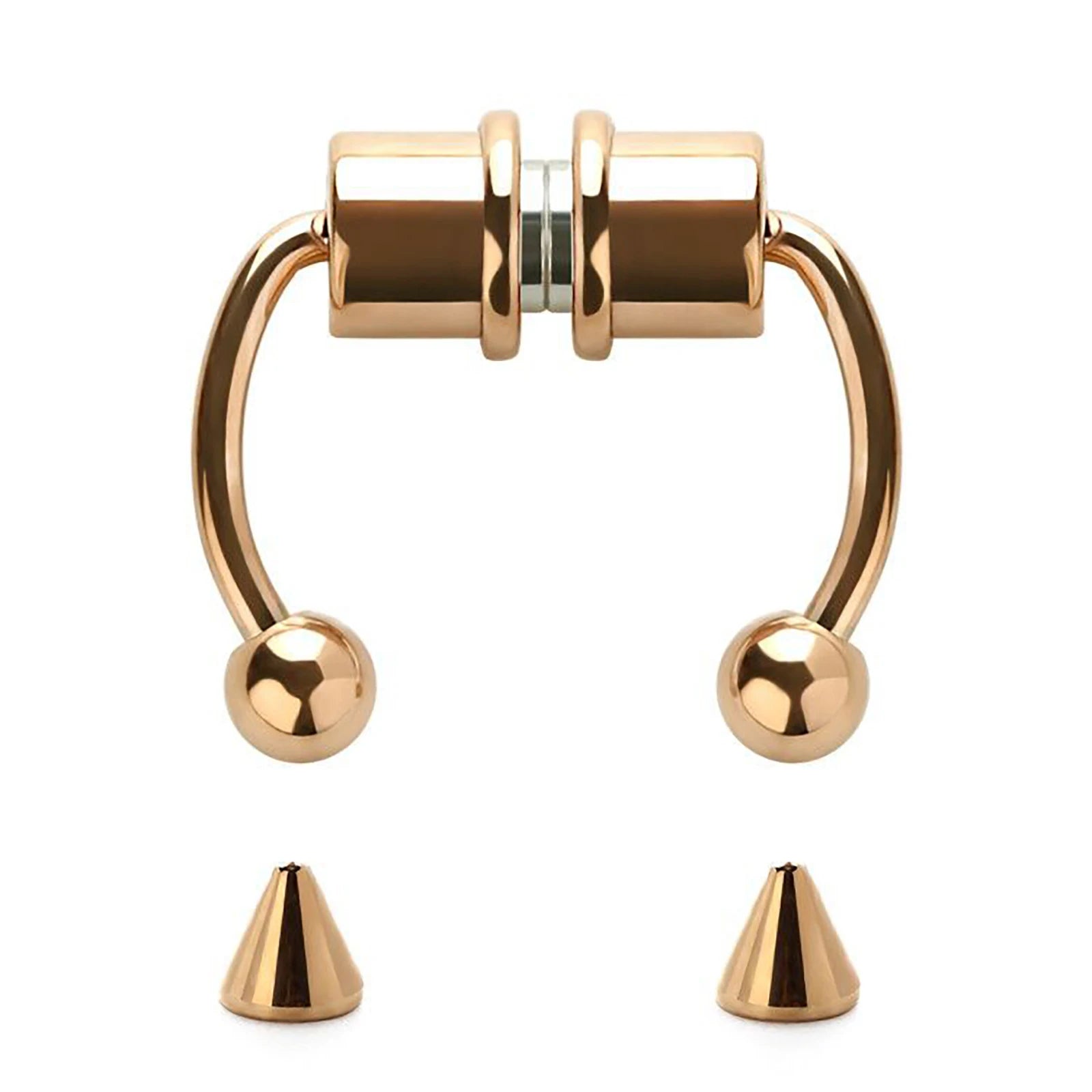 1/4Pcs Women Fake Piercing Nose Ring Hoop Septum Piercing Nose Clip Rock HipHoop Stai alternate view