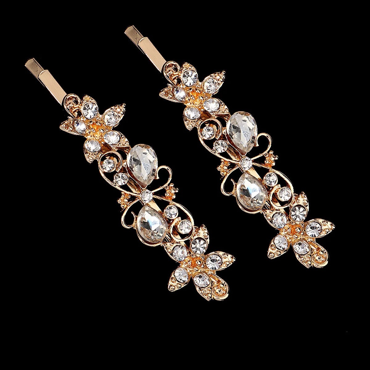 Fashion Bridal Barrettes Clear Crystal Women Hair Ornaments Hair Pins Women Hair Clips Bridal Hair Jewelry Accessories
