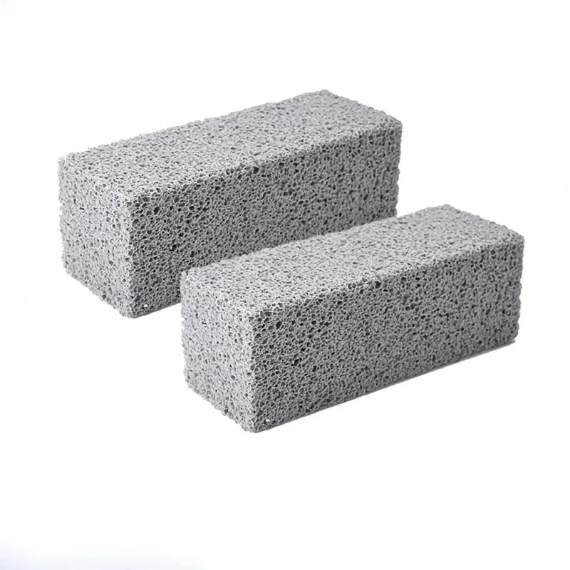 1PC BBQ Grill Cleaning Brush with Pumice Brick Block - Outdoor Kitchen Barbecue Cleani close-up view