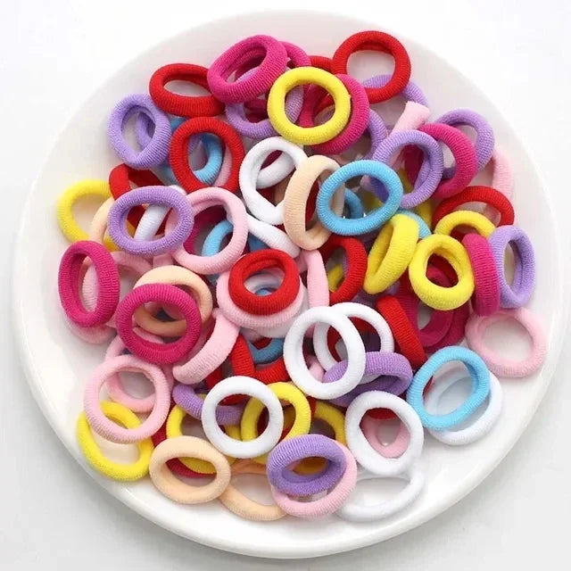 Ponytail Hold Small Hair Tie Rubber Bands Scrunchie Hair additional angle