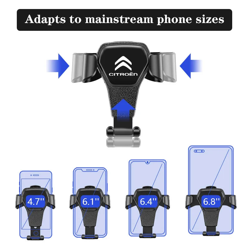 Gravity Car Phone Holder for Citroen | Auto-Clamp Air Vent Mount lifestyle view