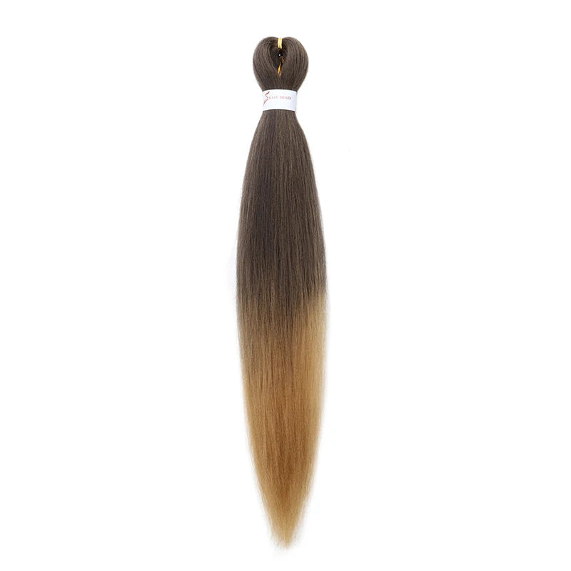 20Inch Synthetic Pre Stretched Braiding Ombre Hair Extension for Black Women Yaki Str alternate view