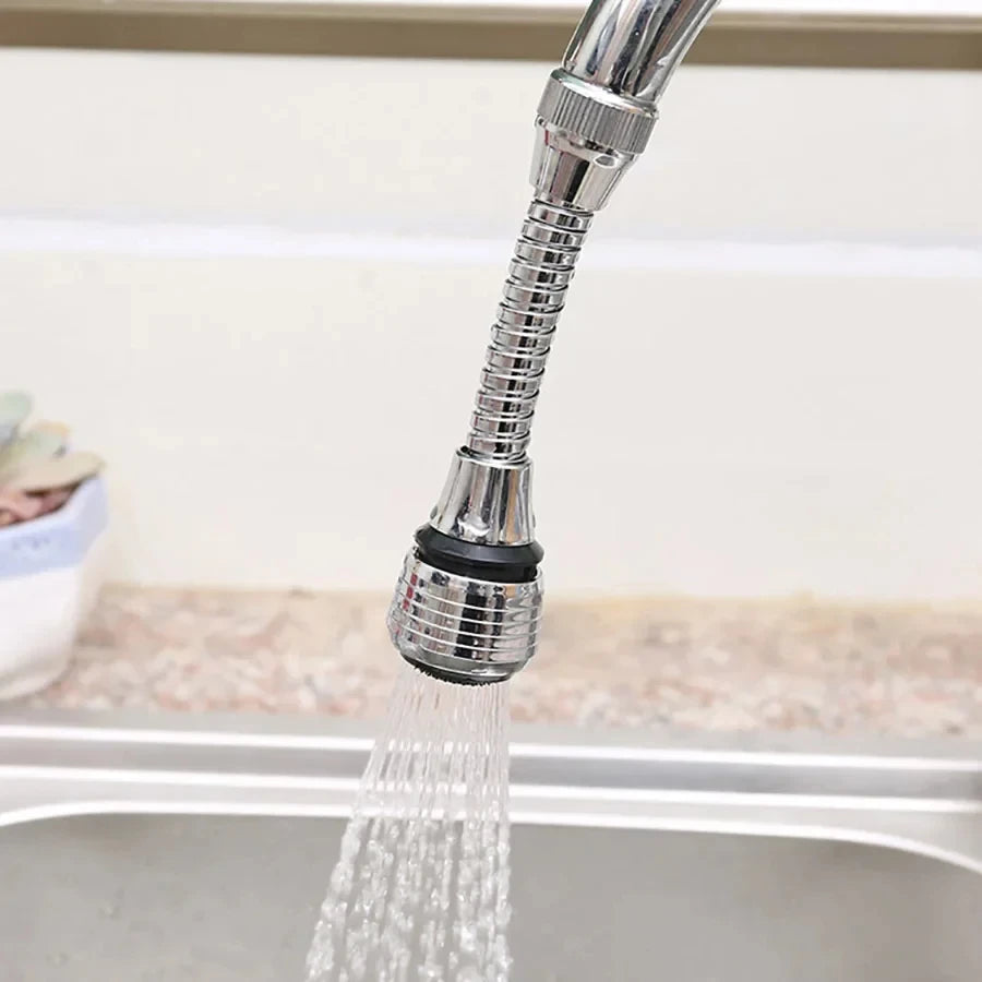 Kitchen Stainless Steel Faucet Sprinkler Water-saving Device Lengthening Rotating Splash detail view
