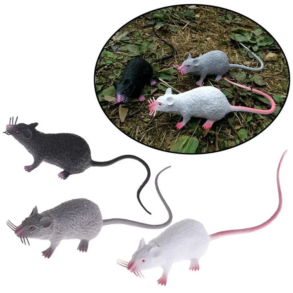 Fake Small Rat Lifelike Mouse Model Prop Scary Trick Prank Toy Horror Halloween Party alternate view