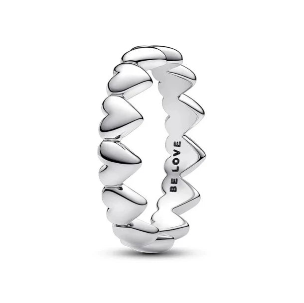 Hot Sell New 925 Silver Stackable Infinite Heart Garland Sawtooth For Women Original Wed detail view