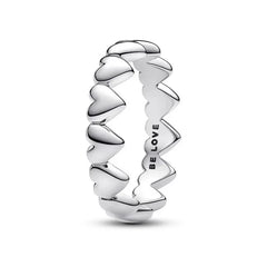 Hot Sell New 925 Silver Stackable Infinite Heart Garland Sawtooth For Women Original Wed detail view