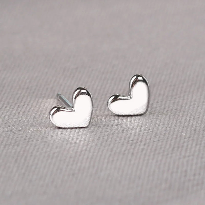 925 Silver Needles Lovely Mini Stud Earrings Women Cute Heart Star Moon Daisy Christm alternate view