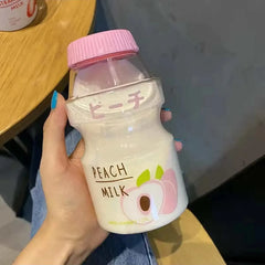 500ml Plastic Water Bottle Tour Drinking Bottle Yakult Shape Cute Kawaii Milk Carton S close-up view
